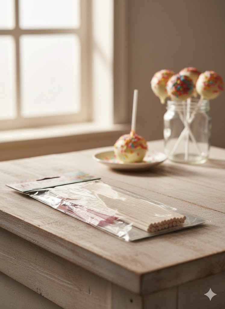 Cake Pops Set 75-teilig mit Sticks, Tüten & Schleifchen Backzubehör ✅